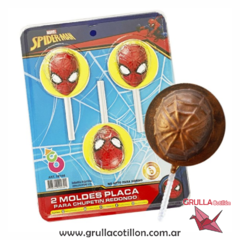 MOLDE PLACA CHUPETIN HOMBRE ARAÑA x2