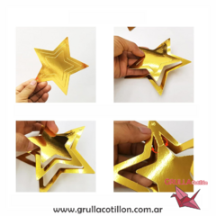 ESTRELLAS PLATEADAS 3D COLGANTES x11 PIEZAS en internet