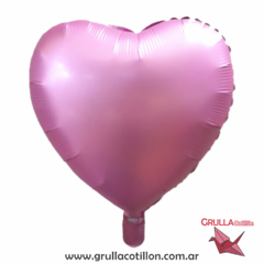 GLOBO CORAZÓN SATINADO ROSA 18"