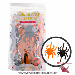 CORTINA METALIZADA ARAÑAS HALLOWEEN - comprar online