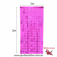 CORTINA METALIZADA PANEL FUCSIA