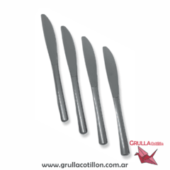 CUCHILLOS PREMIUM PLATEADOS x10