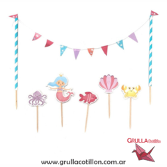 DECORACIÓN PARA TORTA SIRENA
