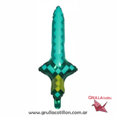 GLOBO FORMA ESPADA MINECRAFT 50 cm