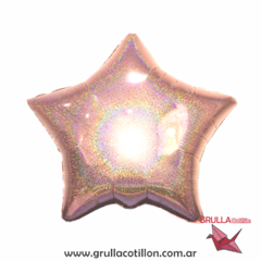 GLOBO ESTRELLA GLITTER 18" ROSE GOLD