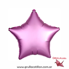 GLOBO ESTRELLA SATINADO ROSA 18"