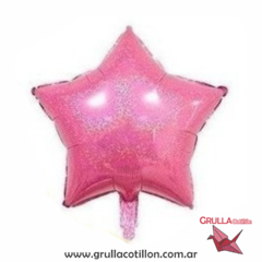 GLOBO ESTRELLA GLITTER ROSA 18"