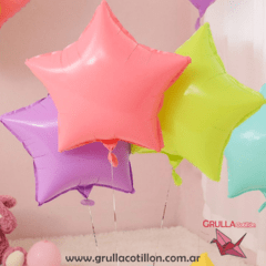 GLOBO ESTRELLA PASTEL 18" (Elegir color)