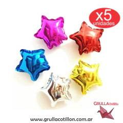 MINI GLOBITO ESTRELLA 12.5 CM x5 UNIDADES