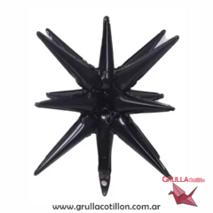 GLOBO ESTRELLA 14 PUNTAS NEGRO