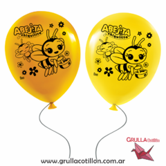GLOBOS ESTAMPADOS ABEJITA CHIQUITITA OFICIAL x6