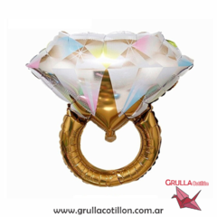 GLOBO MINI ANILLO DORADO 40 cm.