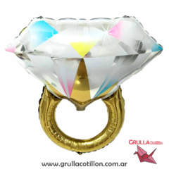 GLOBO ANILLO DORADO 70 cm
