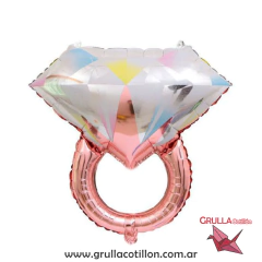 GLOBO MINI ANILLO ROSE GOLD 40 cm.