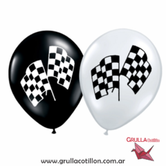 GLOBO ESTAMPADO BANDERA A CUADROS x5