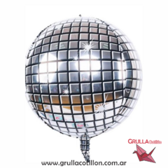 GLOBO BOLA ESPEJOS 4D - PLATEADA
