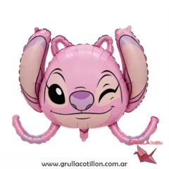 GLOBO CABEZA STITCH ROSA 70 cm.