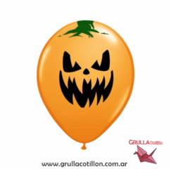 GLOBO ESTAMPADO CALABAZA x5