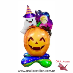 GLOBO SUPER HALLOWEEN CALABAZA Y FANTASMITA 1.20 metros