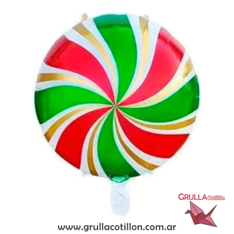 GLOBO REDONDO ESPIRAL NAVIDAD 45 cm. - comprar online