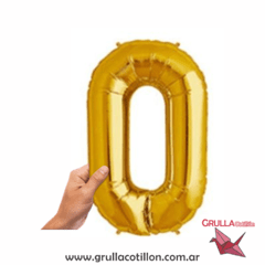 GLOBO NUMERO DORADO 16" - tienda online