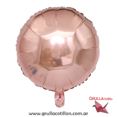 GLOBO CIRCULAR LISO ROSE GOLD 18"