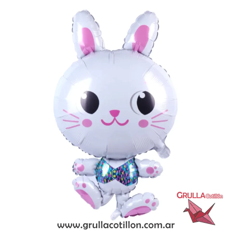 GLOBO CONEJO PASCUA CON CHALECO 60 cm - comprar online