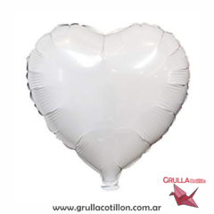 GLOBO CORAZON BLANCO 18"