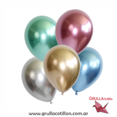 GLOBO CROMADO DORADO 10" x10 en internet