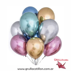 GLOBO CROMADO PLATEADO 10" x10 - comprar online