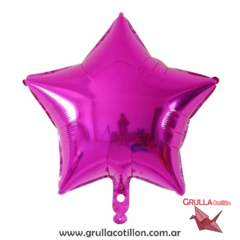 GLOBO ESTRELLA FUCSIA 18"