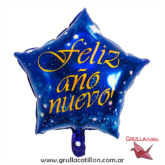 GLOBO FELIZ AÑO NUEVO AZUL 18"