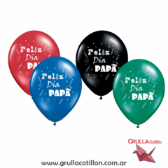 GLOBO ESTAMPADO FELIZ DIA PAPAx5