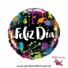 GLOBO FELIZ DIA COLORES 18"