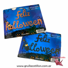 GLOBO FRASE CURSVIVA FELIZ HALLOWEEN (Elegir color) - comprar online