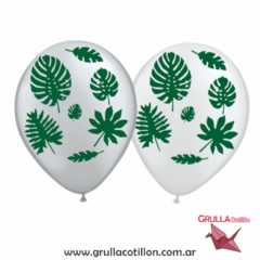 GLOBO ESTAMPADO HOJAS x5