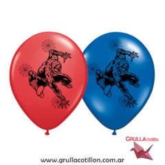 GLOBOS ESTAMPADOS HOMBRE ARAÑA x5