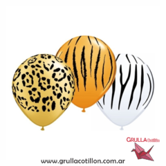 GLOBO ESTAMPADO SAFARI SURTIDO x12