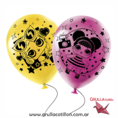 GLOBOS ESTAMPADOS LOL x6