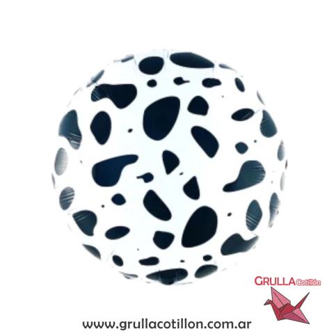GLOBO METALIZADO MANCHAS DE VACA 45 CM