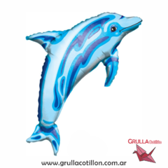GLOBO MINI DELFIN CELESTE