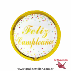 GLOBO MINI FELIZ CUMPLEAÑOS 25 cm.