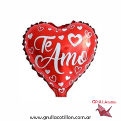 GLOBO MINI CORAZON TE AMO BLANCO 25 cm.