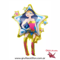 GLOBO FORMA MUJER MARAVILLA 70 cm.