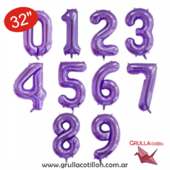 GLOBO NUMERO LILA 32"