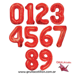 GLOBO NUMERO ROJO 34"