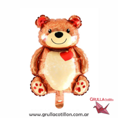 GLOBO MINI OSITO CON CORAZON 40 cm.