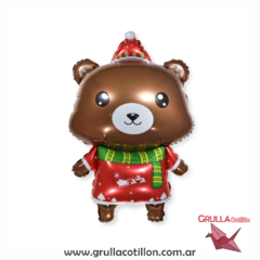 MINI GLOBO OSITO NAVIDAD