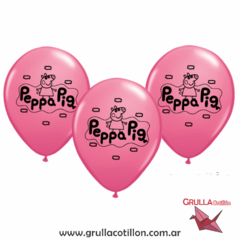 GLOBOS ESTAMPADOS PEPPA PIG x5