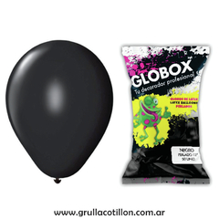 BOLSA GLOBO PERLADO NEGRO 12" x50